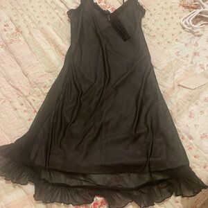 Sheer Black ruffle night dress